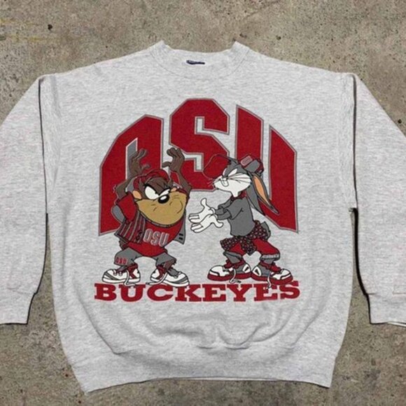 Tops - Ohio State Buckeyes Football Looney Tunes Sweatshirt, Ohio State University Tee